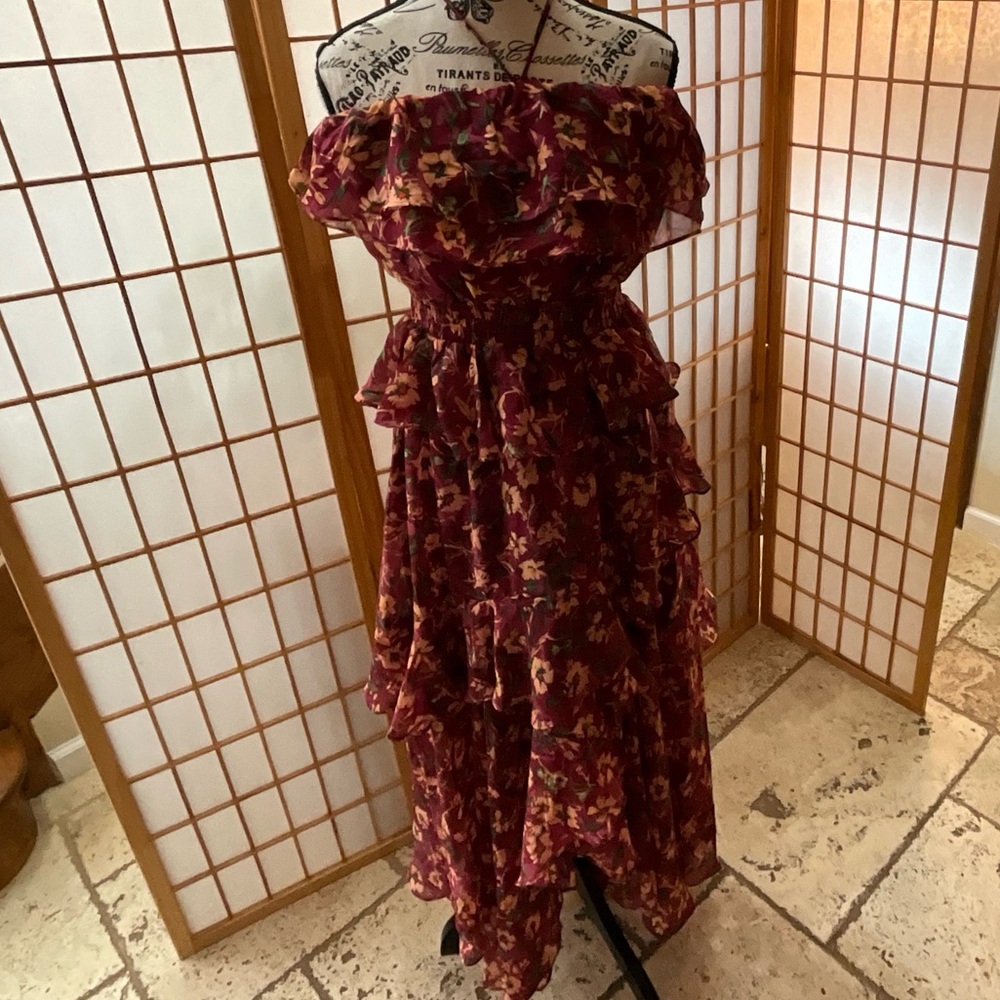NWT ASTR The Label Elena Purple Floral Dress Size S - Picture 9 of 9